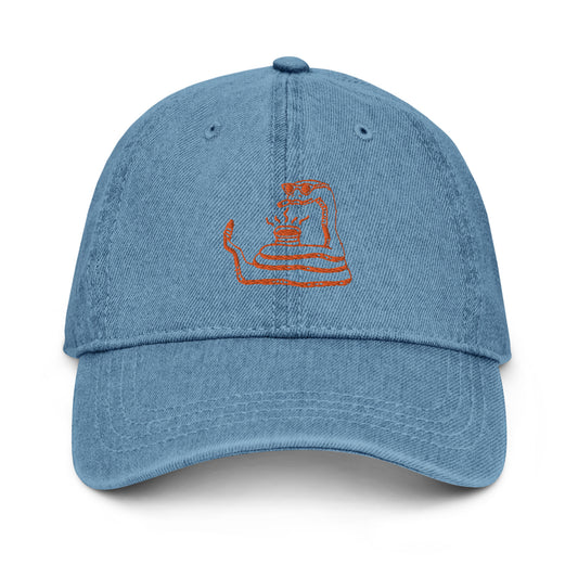 Embroidered Denim Hat