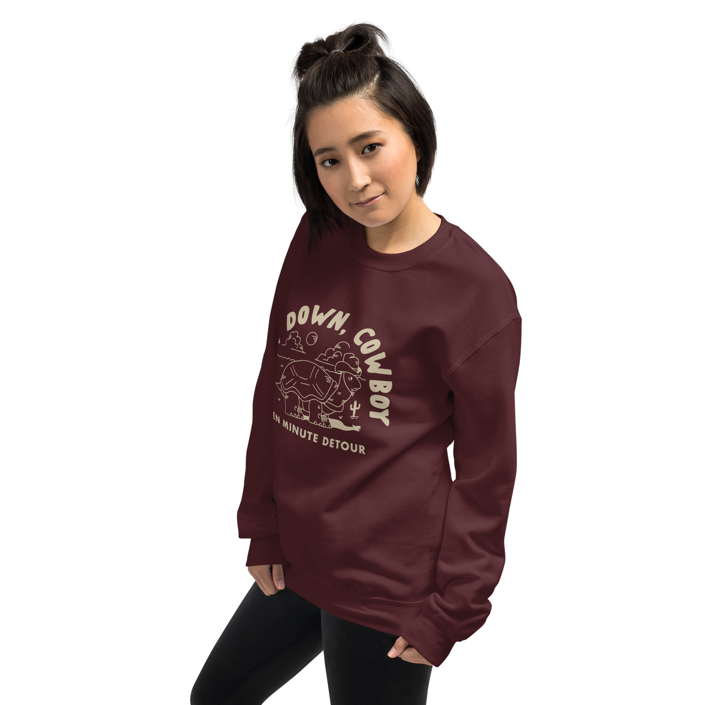 ‘Slow Down, Cowboy’ Crewneck Sweatshirt