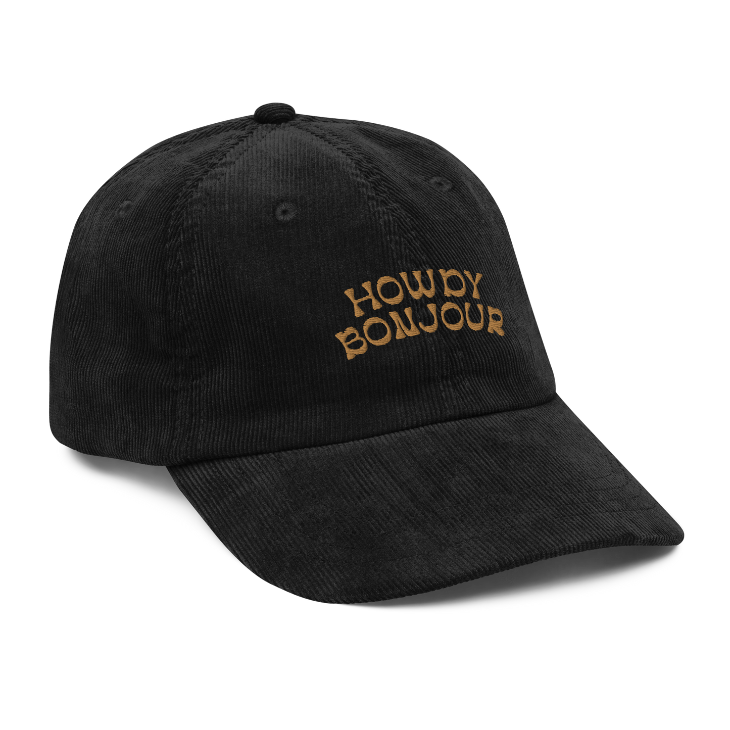 'Howdy Bonjour’ Corduroy Hat