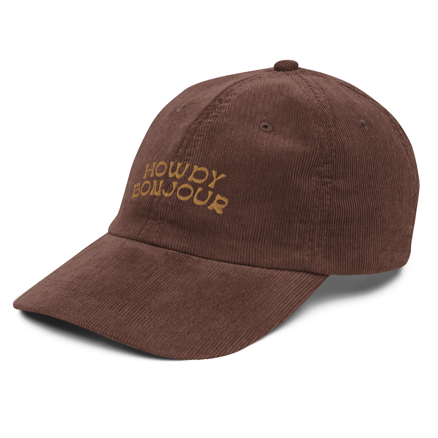 'Howdy Bonjour’ Corduroy Hat
