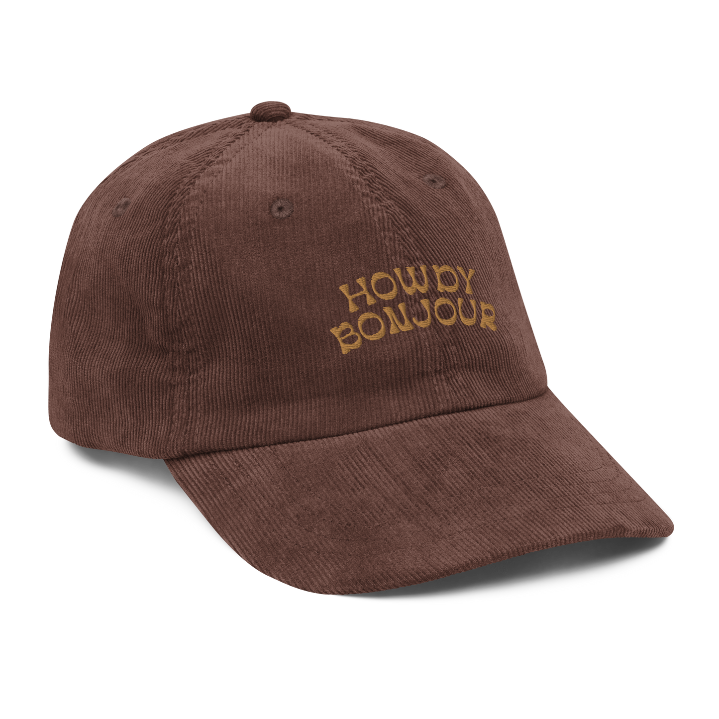'Howdy Bonjour’ Corduroy Hat