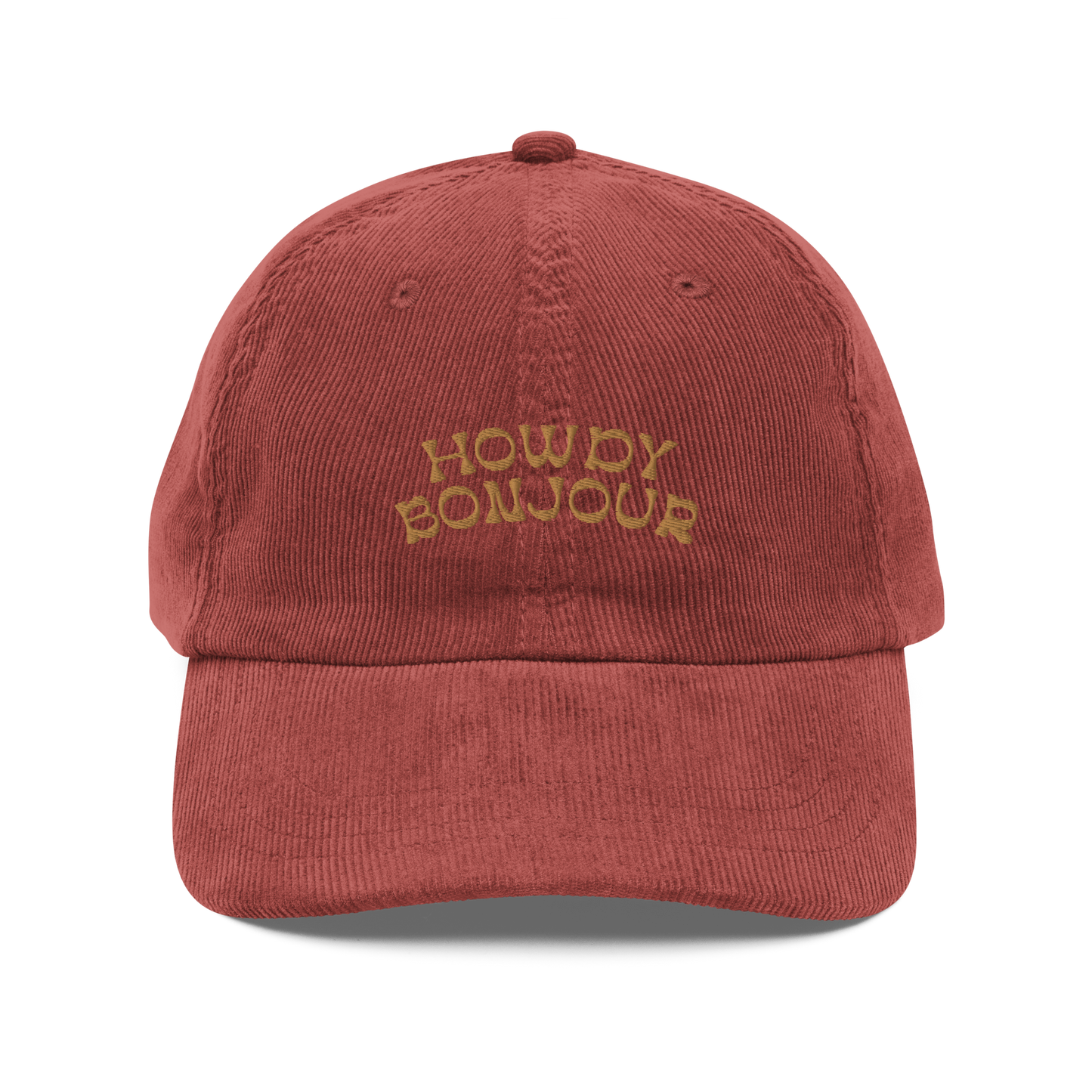 'Howdy Bonjour’ Corduroy Hat