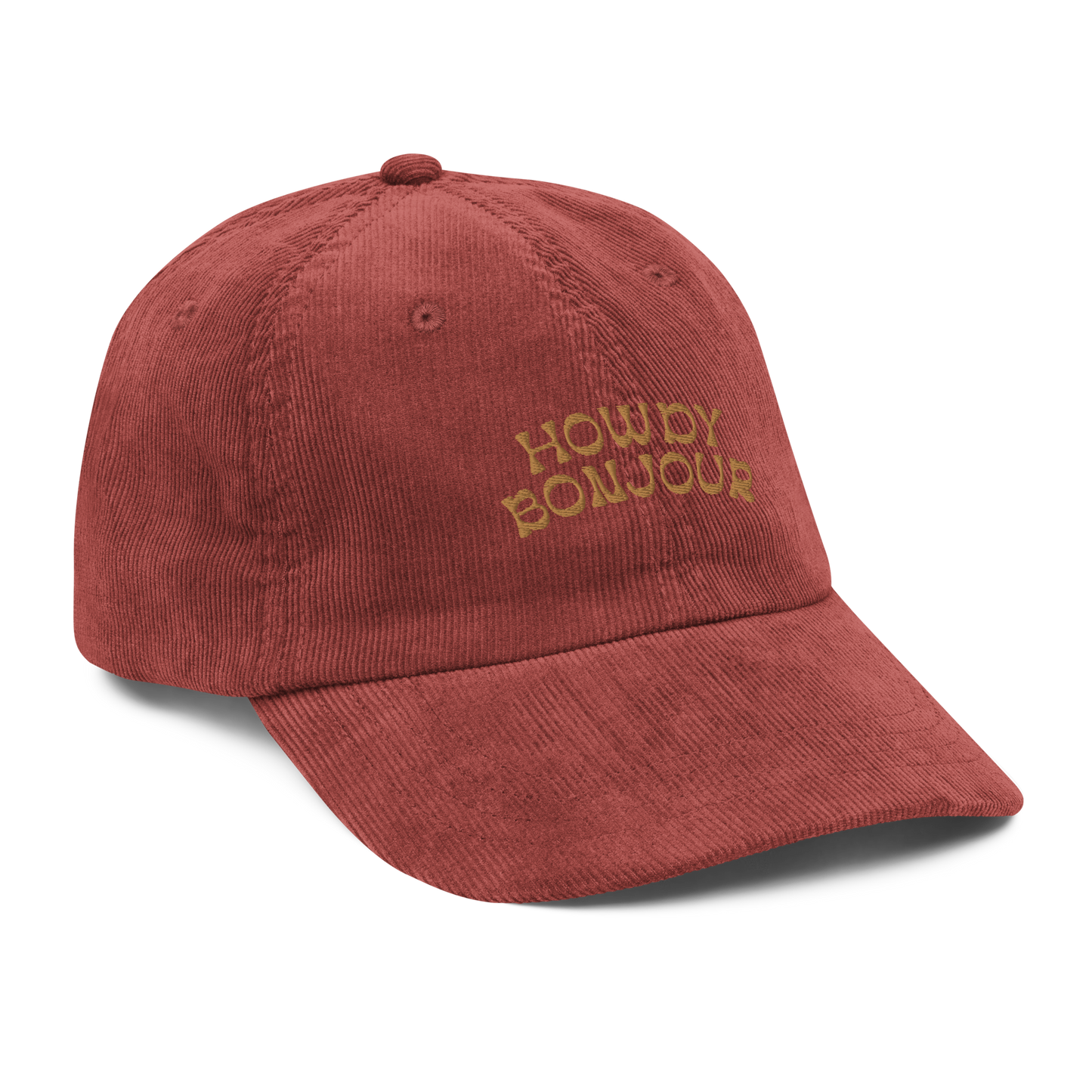 'Howdy Bonjour’ Corduroy Hat