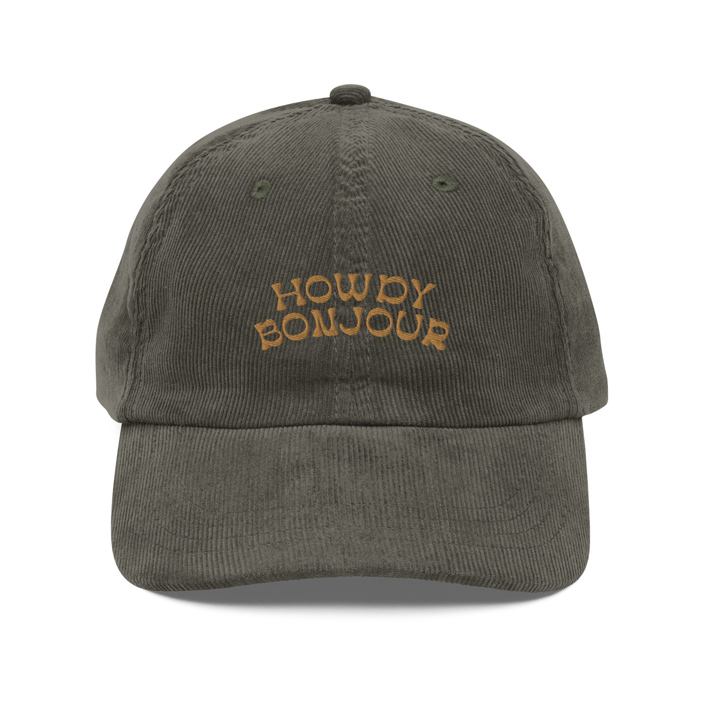 'Howdy Bonjour’ Corduroy Hat