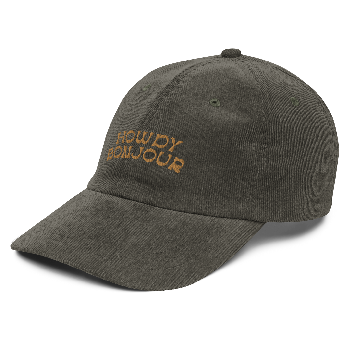 'Howdy Bonjour’ Corduroy Hat