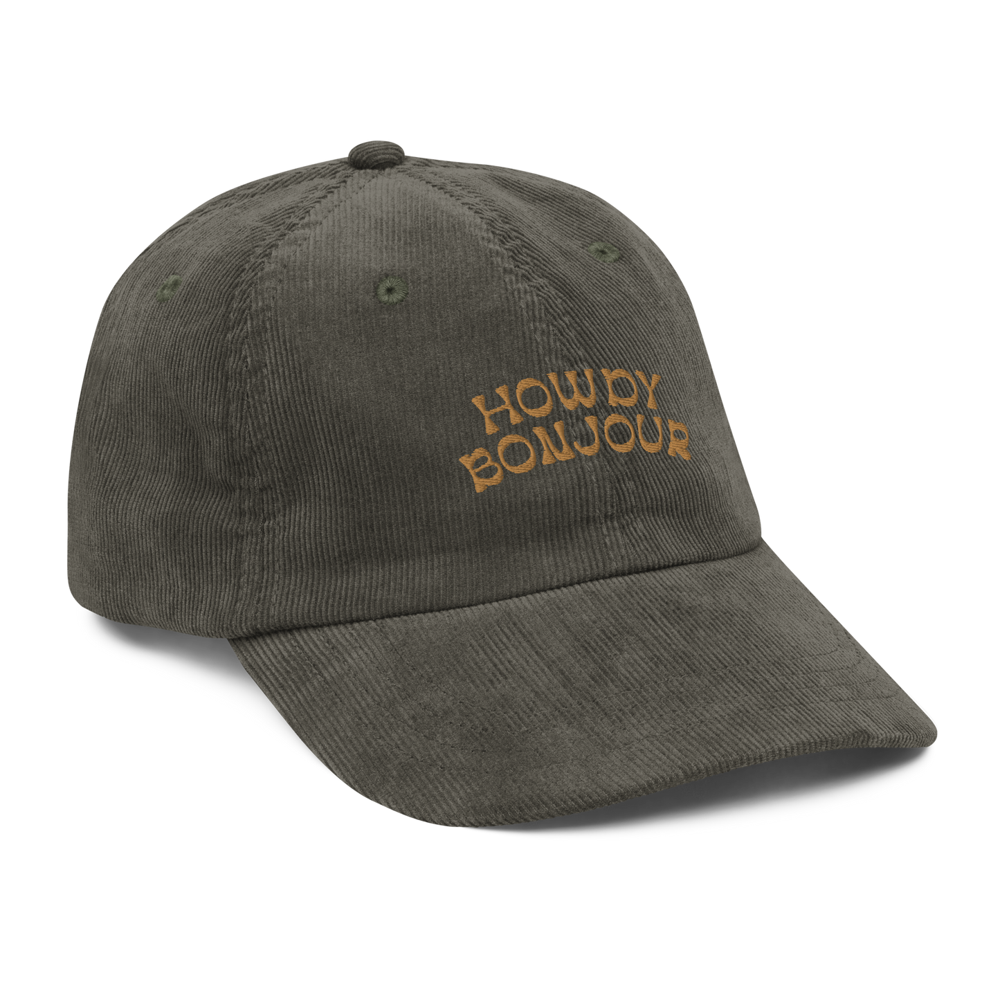 'Howdy Bonjour’ Corduroy Hat