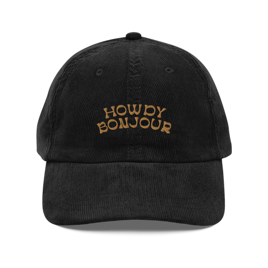 'Howdy Bonjour’ Corduroy Hat